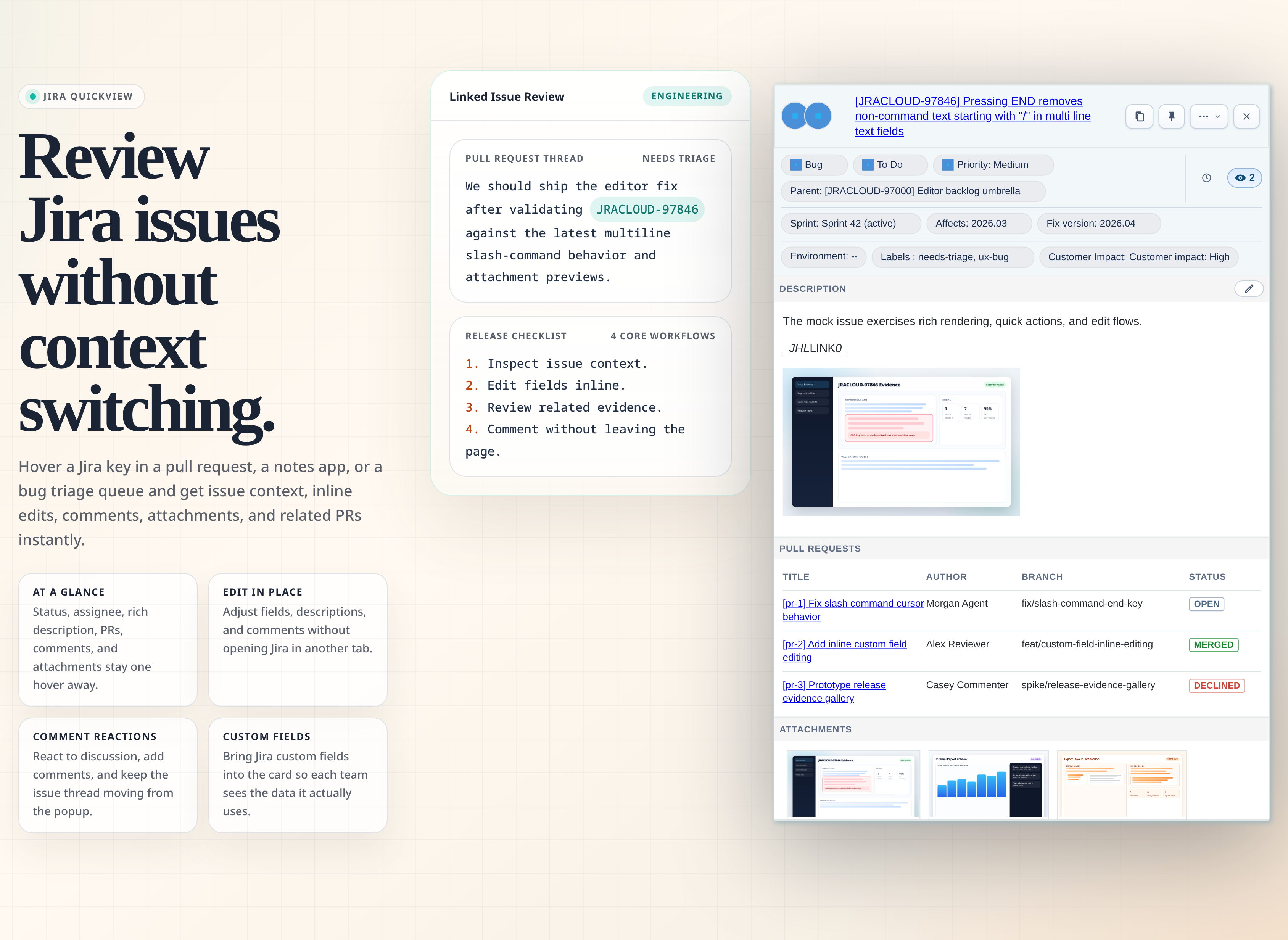 Main product overview