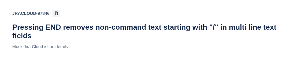 Copy action on Jira issue details
