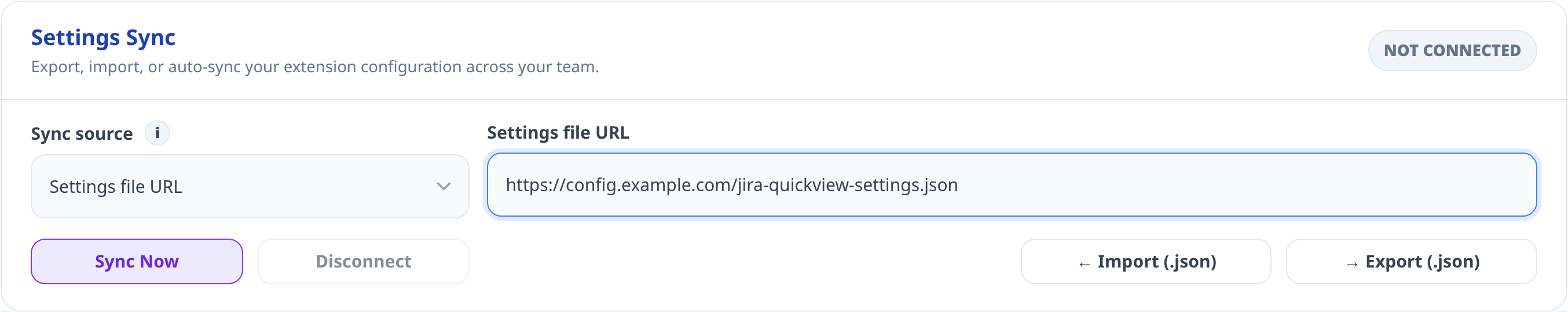 Settings Sync via settings file URL